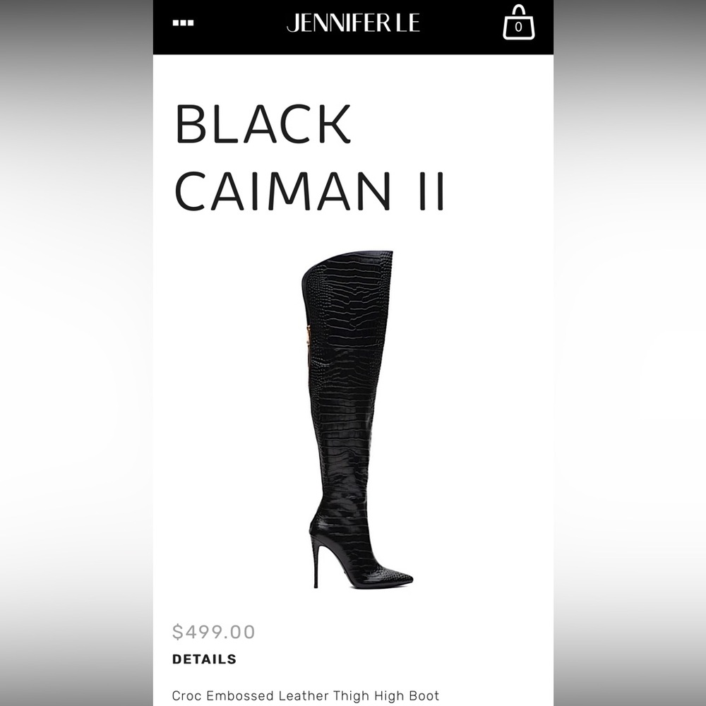 BRAND NEW CROC EMBOSSED THIGH HIGH BOOTS..